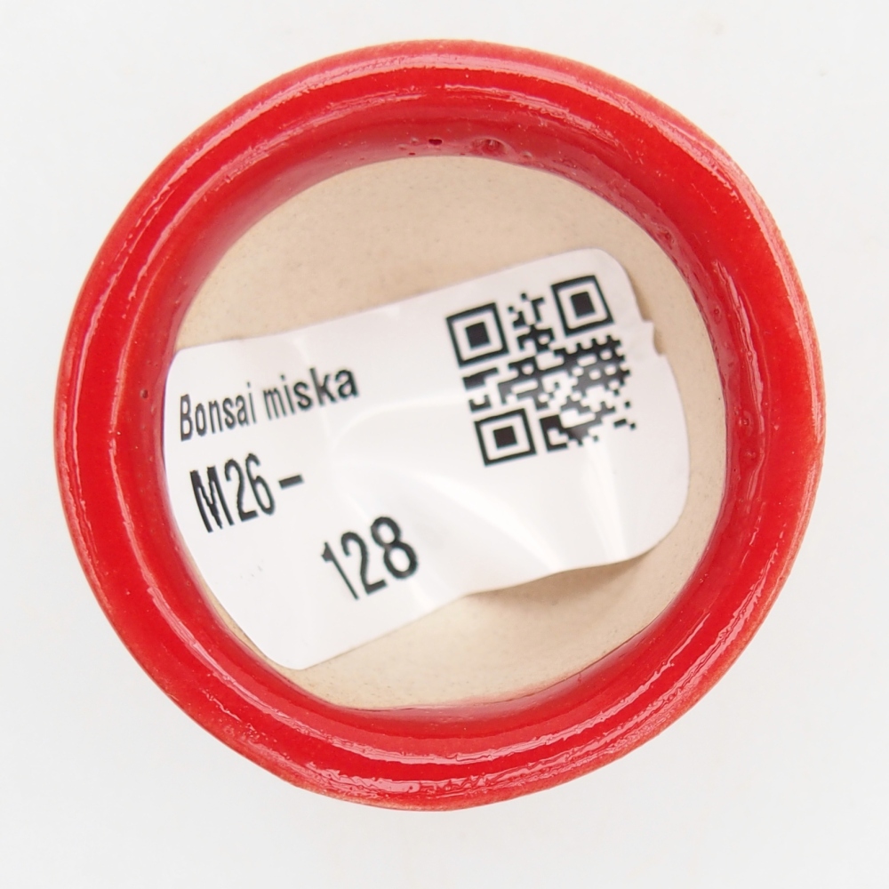 Mini bonsajová miska 4 x 4 x 2,5 cm, farba červená