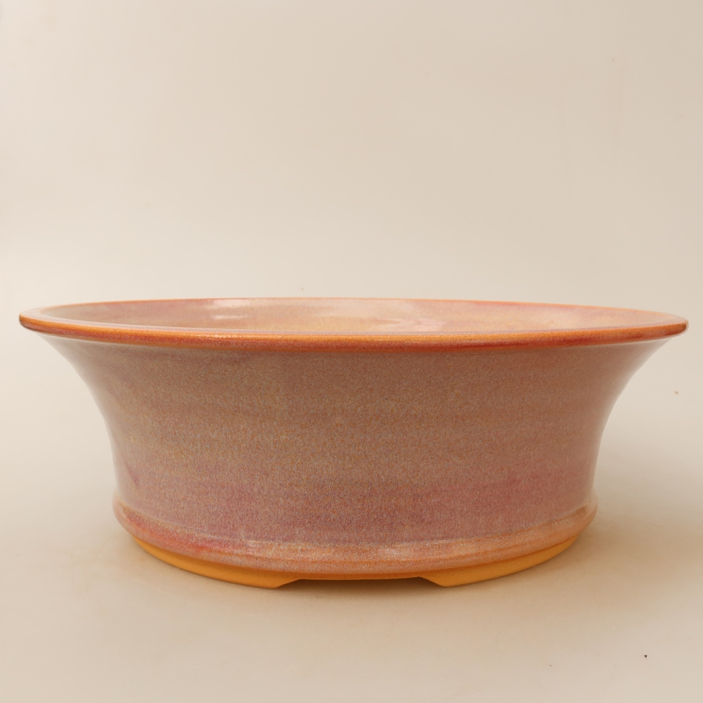 Keramická miska na bonsaje 27 x 27 x 9 cm, farba ružová