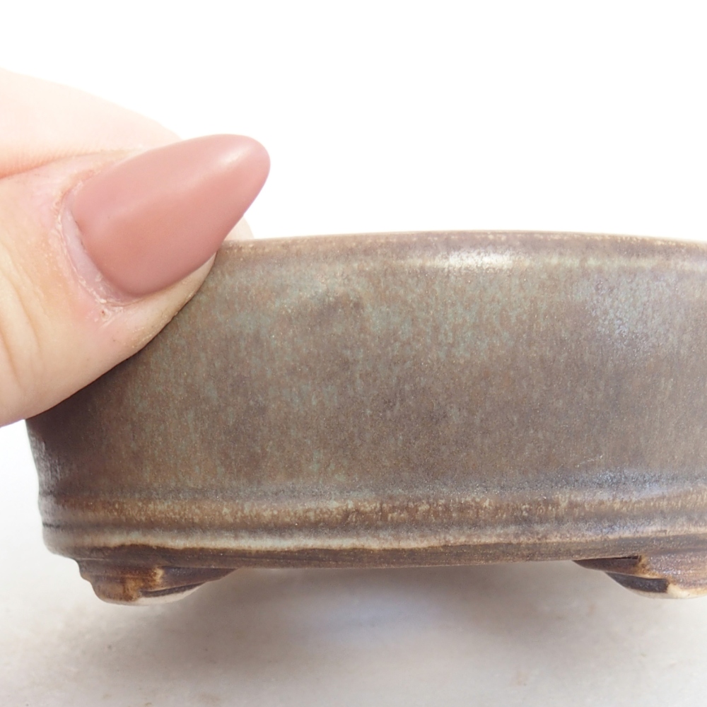 Keramická miska na bonsaje 9 x 9 x 3,5 cm, zelená