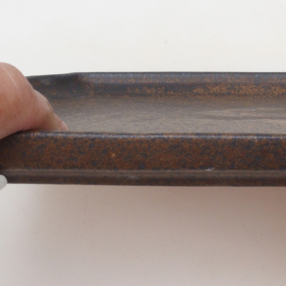 Keramický tanier H07 – 28 x 19 x 1,5 cm – hnedý