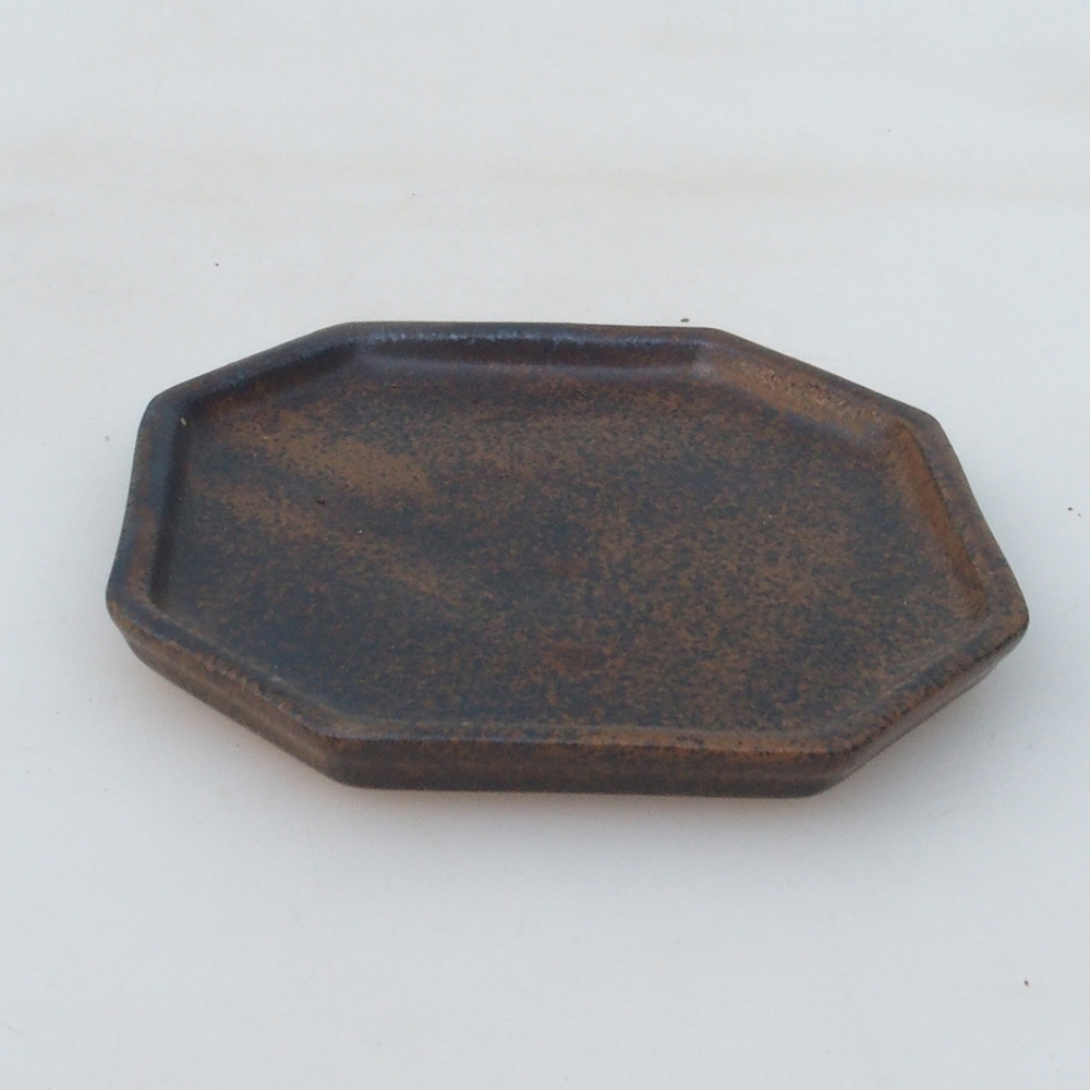 Keramická podmiska H13 -12 x 12 x 1 cm - hnedá