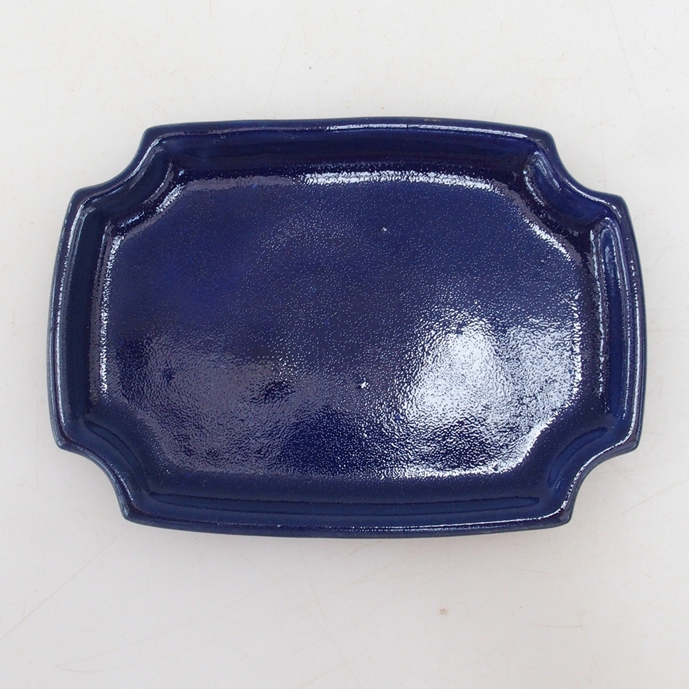 Keramická podmiska H01 - 11,5 x 8 x 0,5 cm - modrá