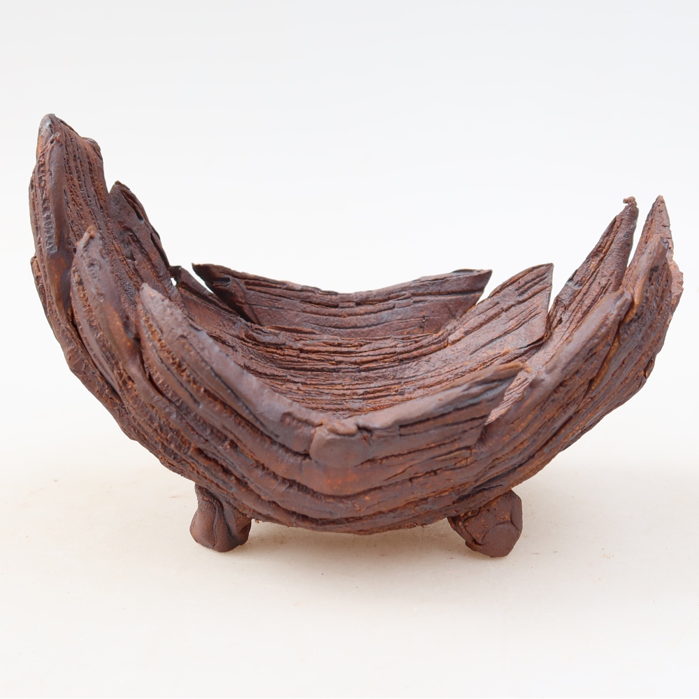 Keramická škrupina  15,5 x 10,5 x 10,5 cm, farba hnedá