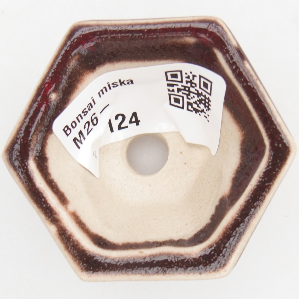 Mini bonsajová miska 5,5 x 5 x 3 cm, farba červená