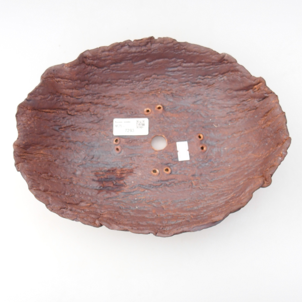 Keramická mušľa 28 x 21,5 x 8,5 cm , farba hnedá