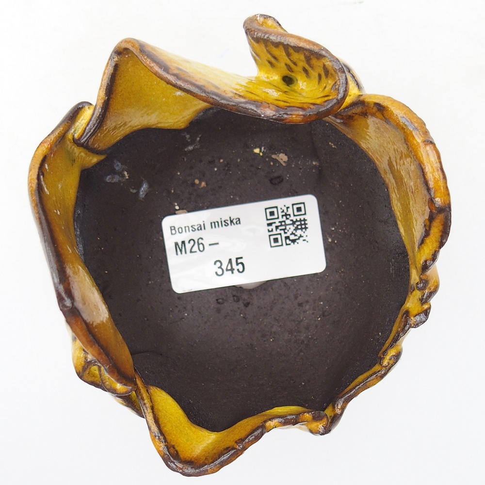 Keramická mušľa 8,5 x 7,5 x 7 cm , farba žltá