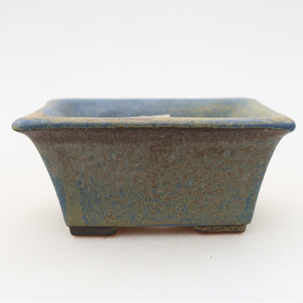 Keramická miska na bonsaje 8,5 × 6 × 4 cm, farba modrá