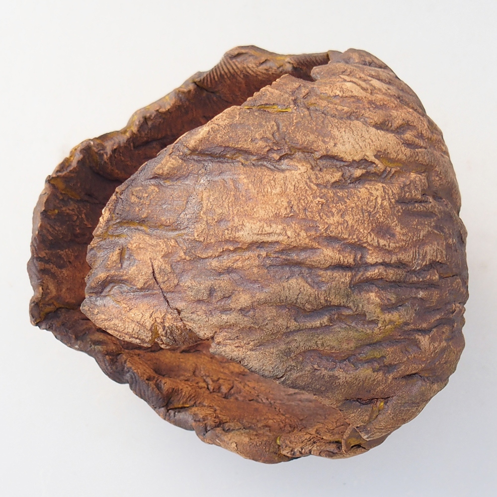 Keramická mušľa 10 x 9,5 x 10 cm , farba hnedá