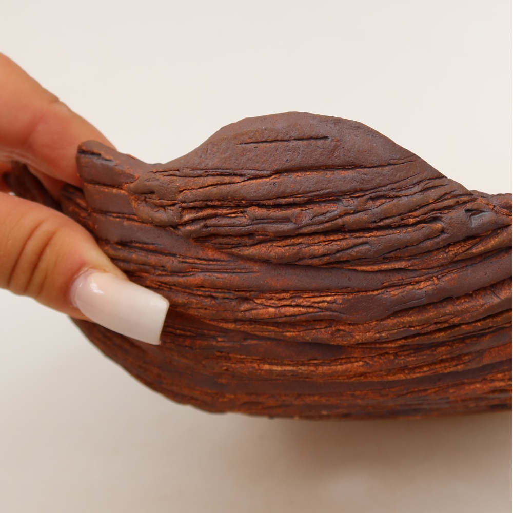 Keramická škrupina  21,5 x 16,5 x 8 cm, farba hnedá