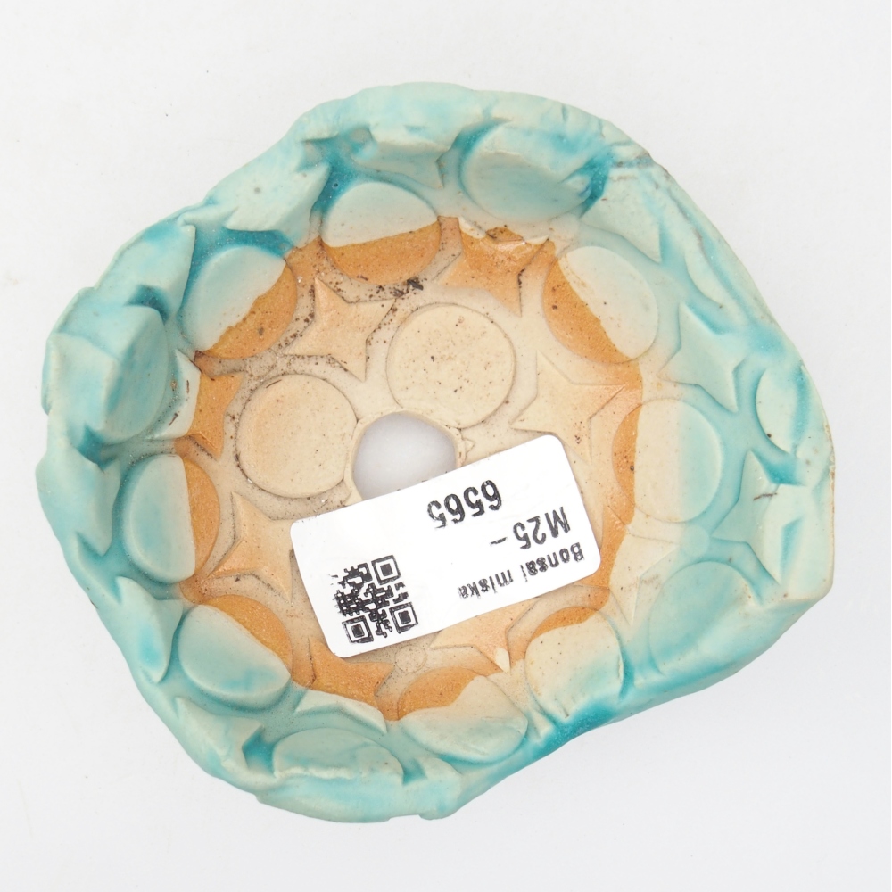 Keramická mušľa 8,5 x 9 x 4 cm, farba modrá