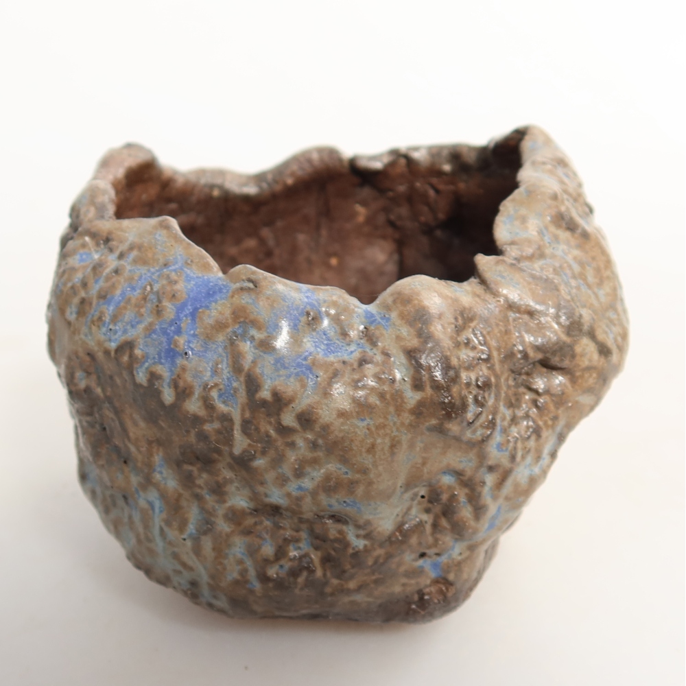 Keramická škrupina  7 x 7 x 6 cm, farba modrohnedá