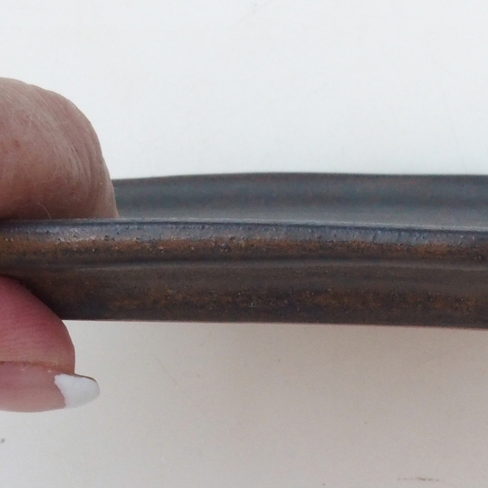 Keramická podmiska H51 -18,5 x 14,5 x 1 cm - hnedá