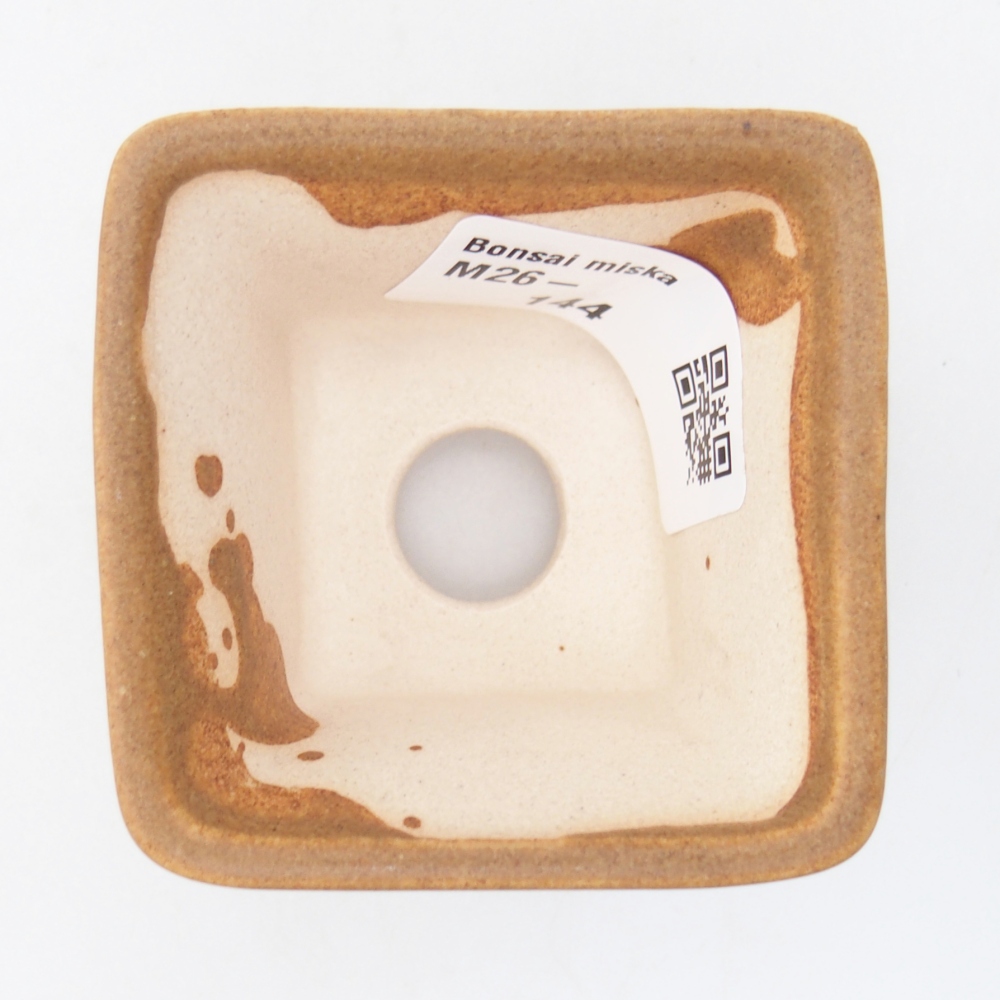 Mini bonsajová miska 5,5 x 5,5 x 4 cm, hnedá