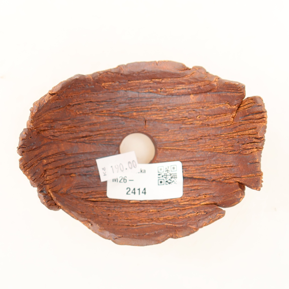 Keramická škrupina  10,5 x 9 x 7,5 cm, farba hnedá
