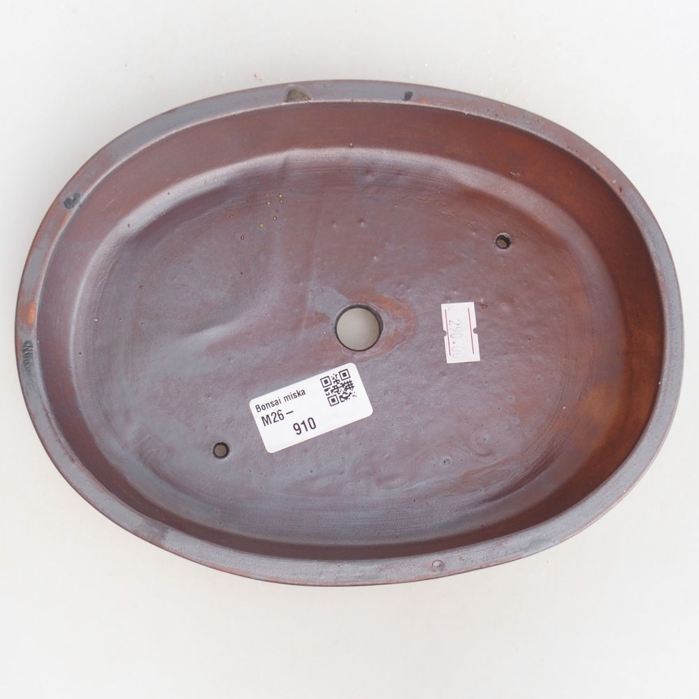 Keramická bonsajová miska 22 x 17 x 4 cm, farba kovu