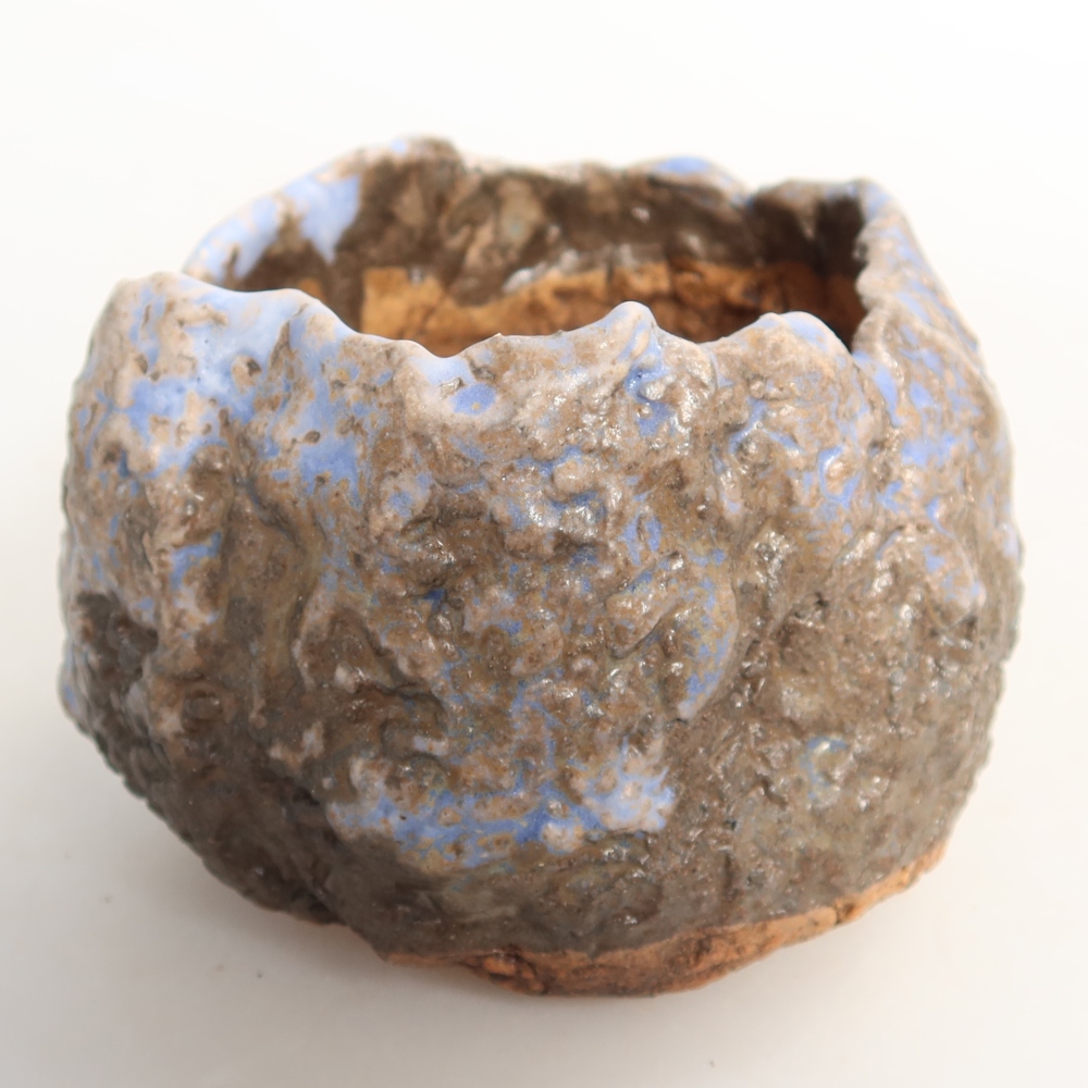 Keramická škrupina  7,5 x 7 x 6 cm, farba modrohnedá