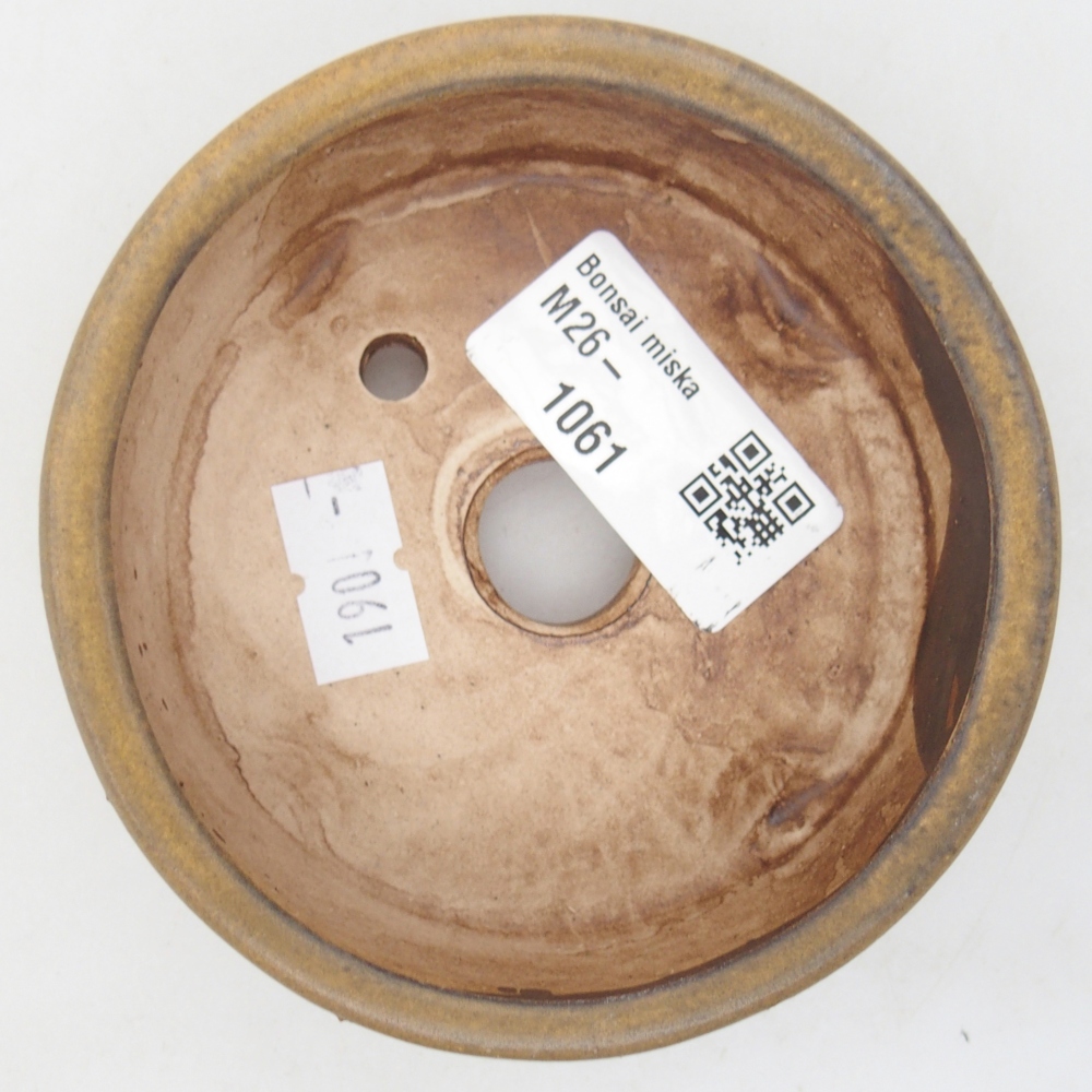 Keramická miska na bonsaje 9 x 9 x 3,5 cm, hnedá