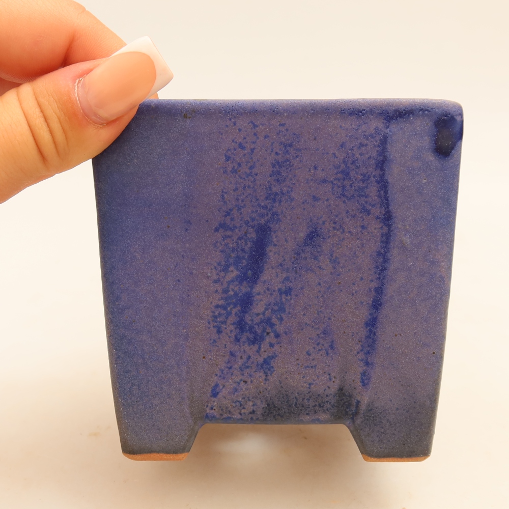 Keramická miska na bonsai 9 x 9 x 8,5 cm, farba modrá