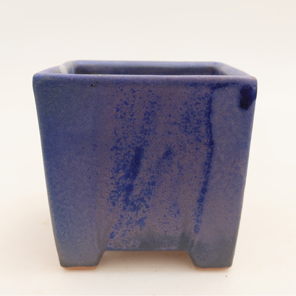 Keramická miska na bonsai 9 x 9 x 8,5 cm, farba modrá