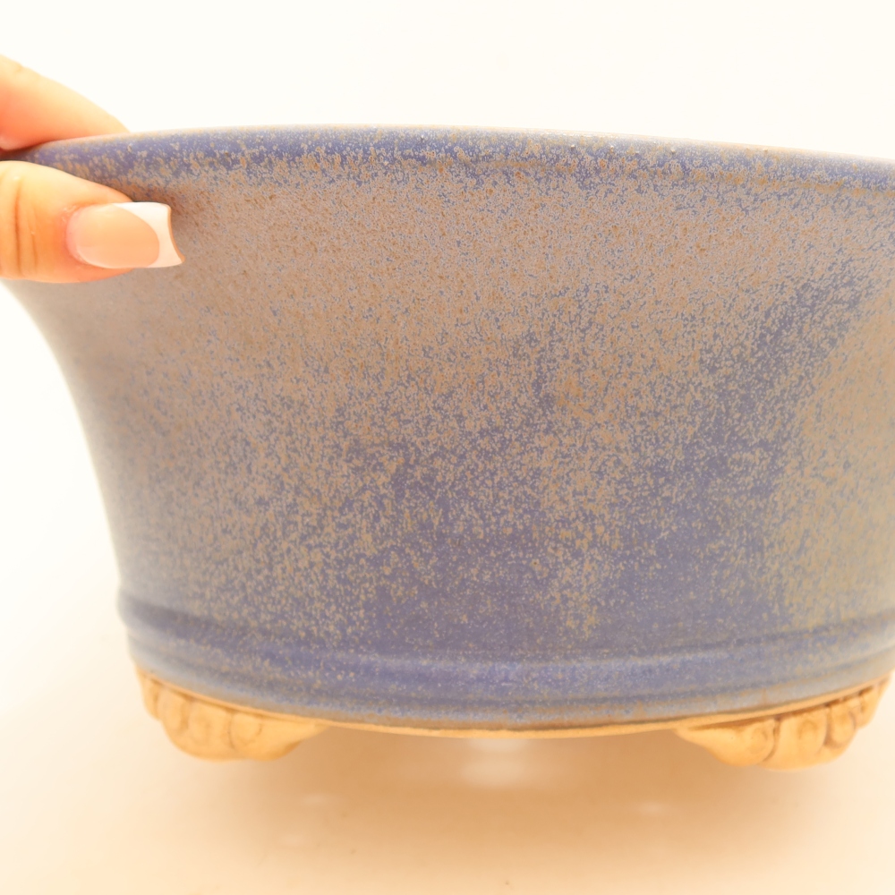 Keramická miska na bonsai 29 x 29 x 12 cm, farba modrá