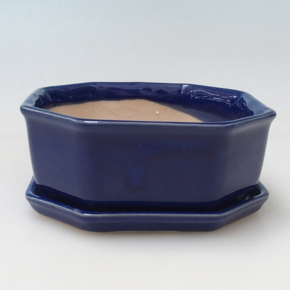 Bonsai miska + podmiska H01 - 12x9x5 cm