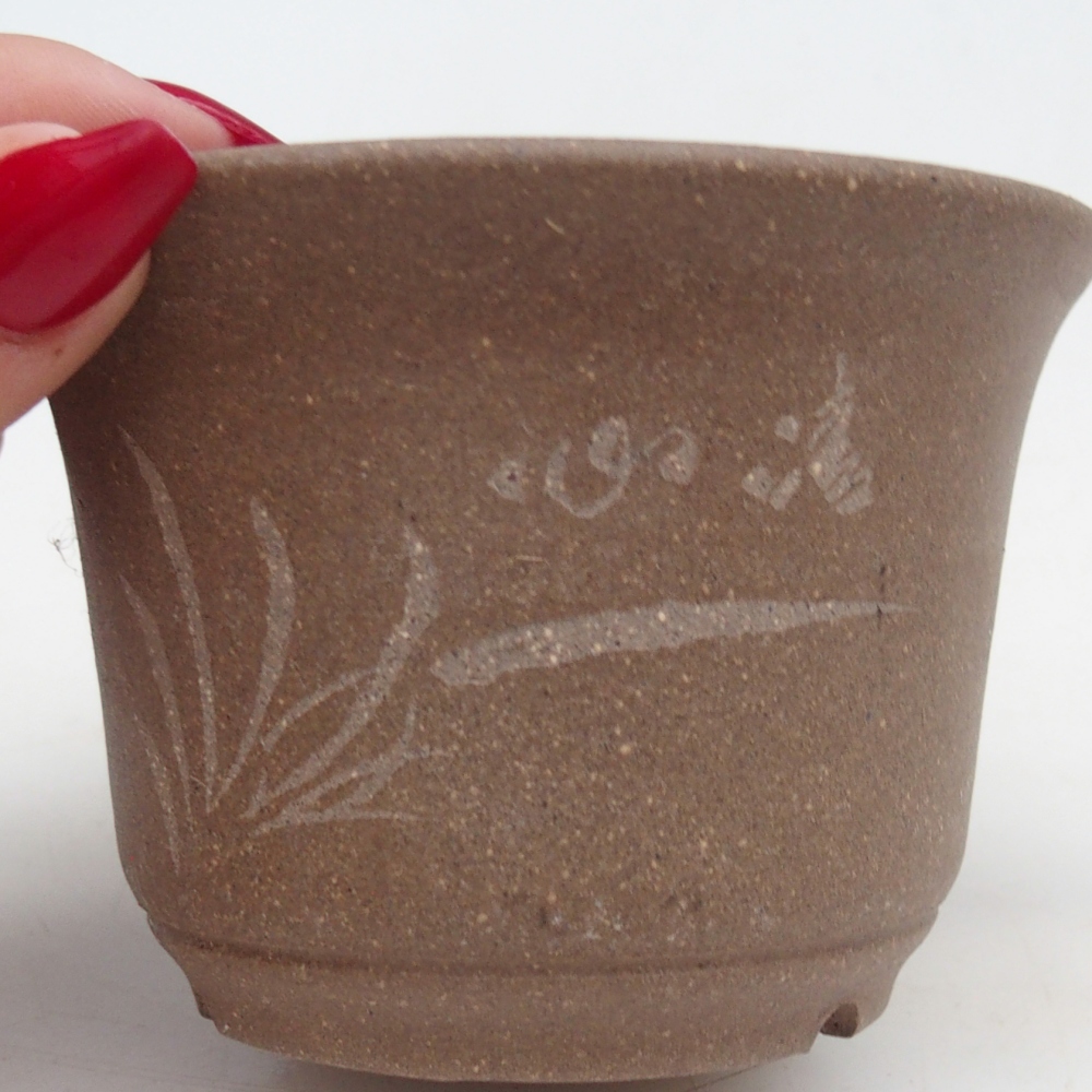 Keramická miska na bonsaje 9,5 x 9,51 x 6,5 cm, farba béžová