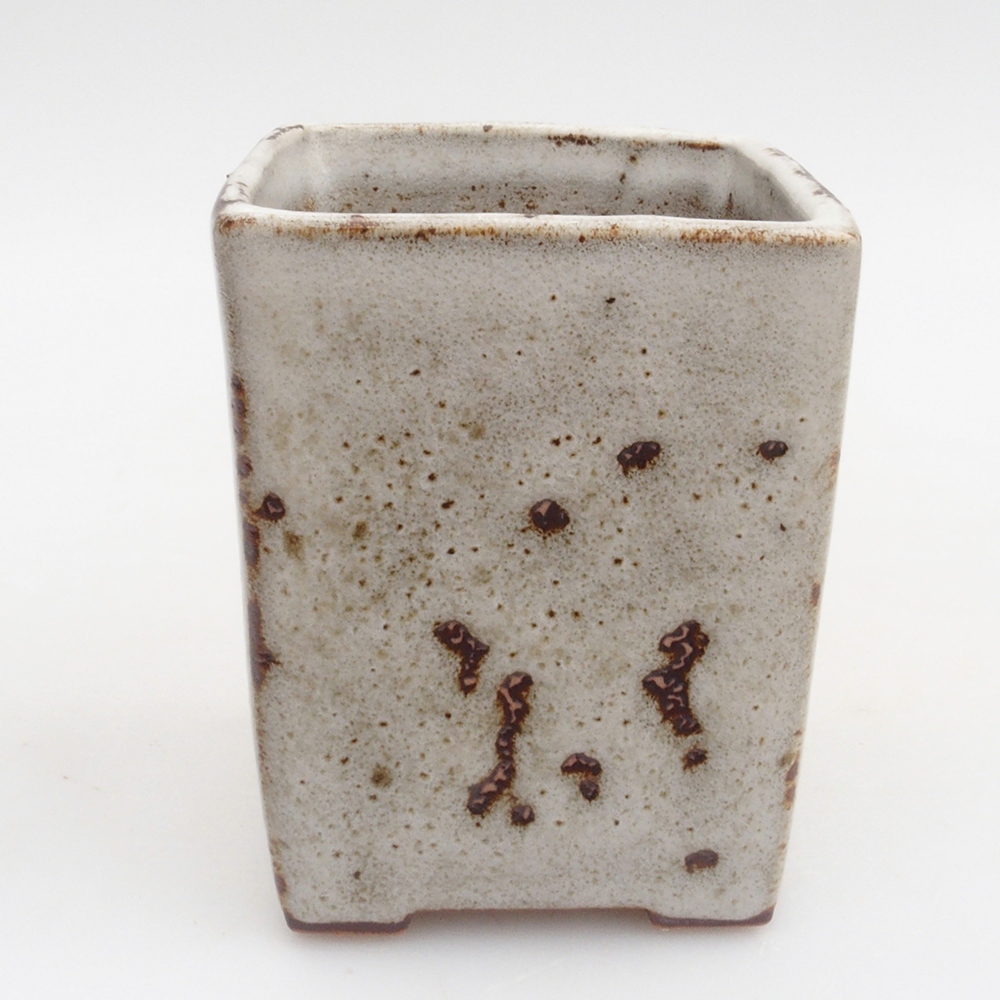 Keramická bonsai miska 7,5 x 7,5 x 9,5 cm, farba biela