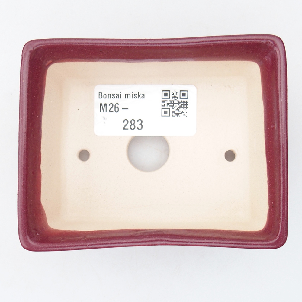 Mini bonsajová miska 9 x 7 x 4 cm, bordová