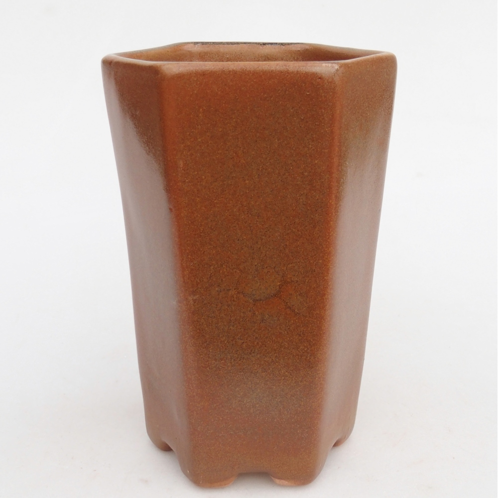 Keramická miska na bonsaje 10 x 8,5 x 14,5 cm, hnedá