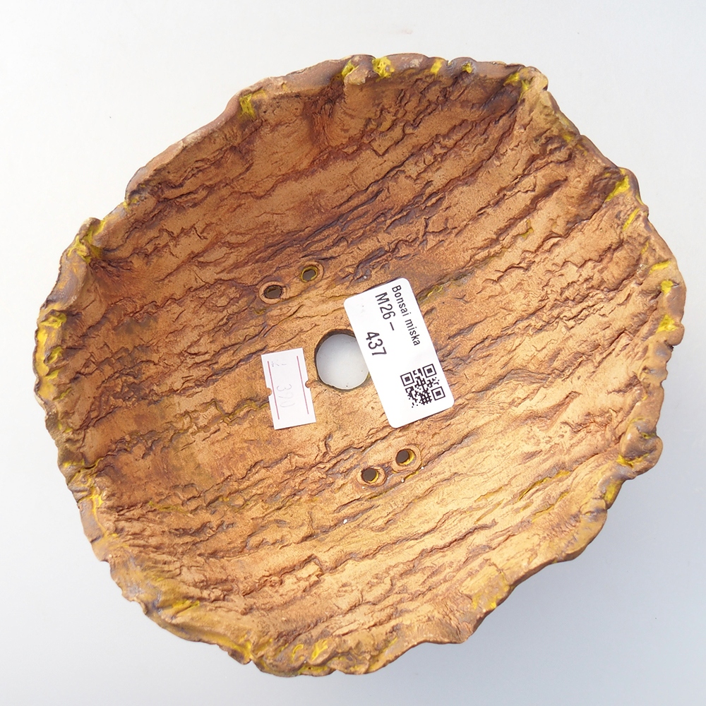 Keramická mušľa 16 x 14 x 7 cm , žltá