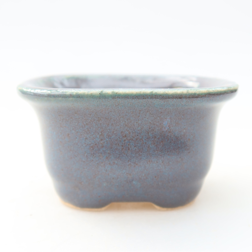 Keramická miska na bonsaje 6 x 5 x 3 cm, farba sivá