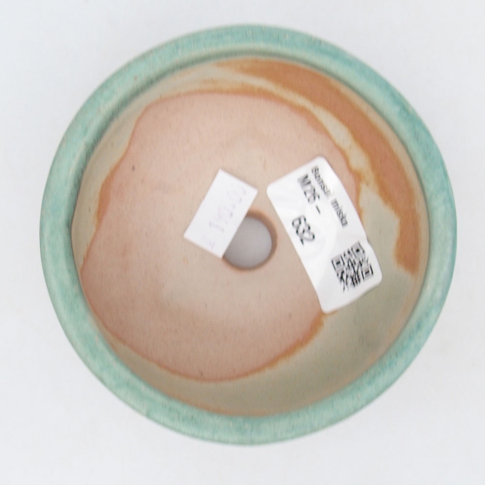 Keramická miska na bonsaje 9,5 x 9,5 x 5 cm, zelená