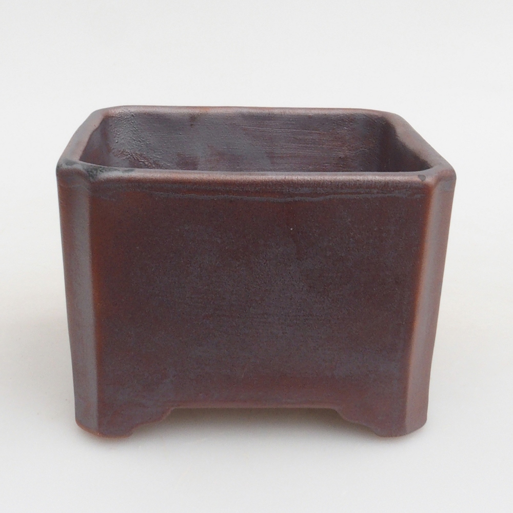 Keramická bonsai miska 9,5 x 9,5 x 7 cm, farba kovová