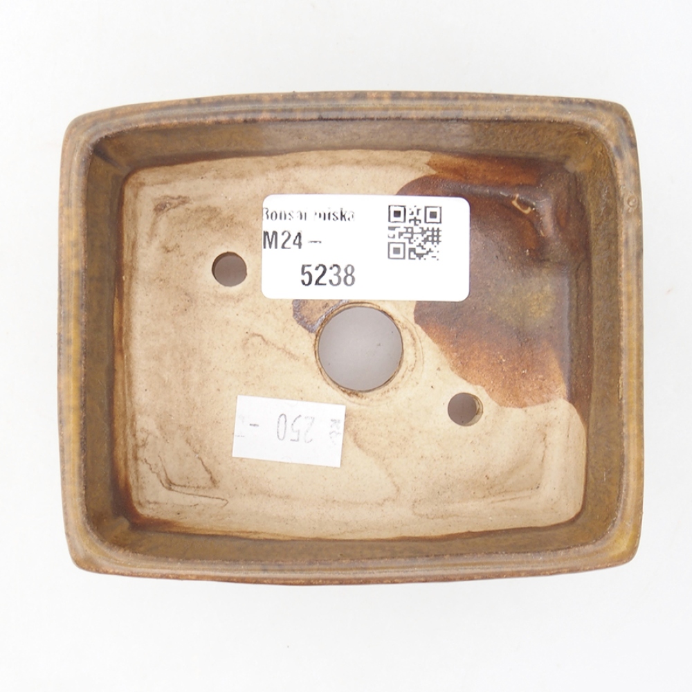 Keramická bonsai miska 10 x 8,5 x 4 cm, farba hnedá