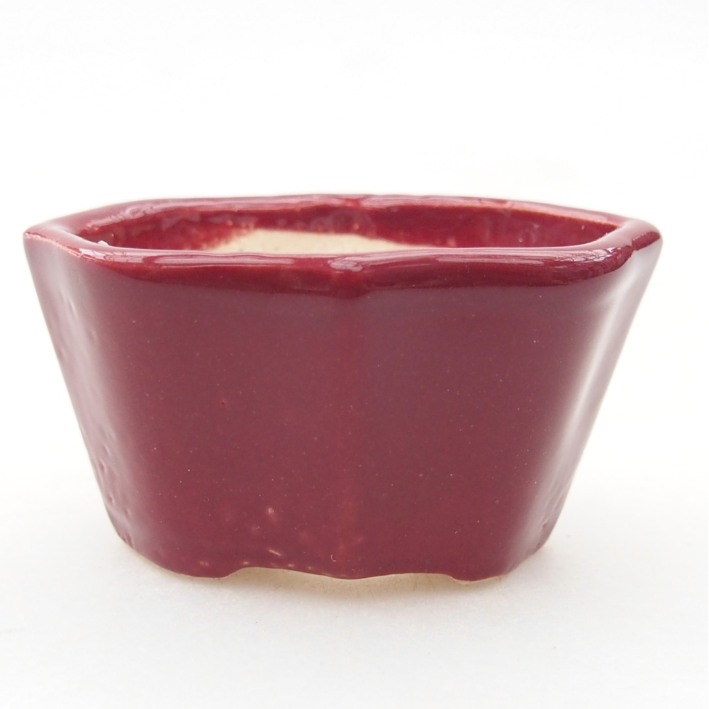 Mini bonsajová miska 4,5 x 3 x 2,5 cm, farba bordová