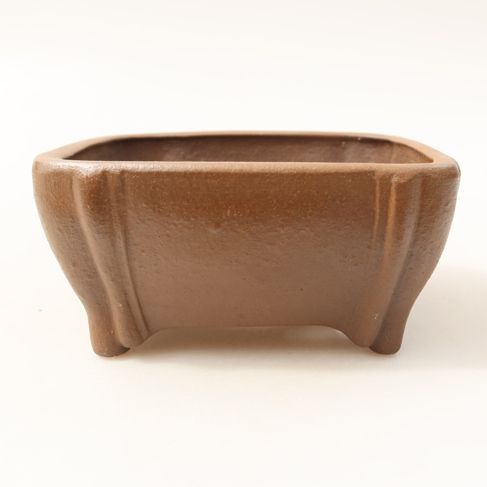 Keramická miska na bonsai 10,5 x 10,5 x 4,5 cm, farba hnedá