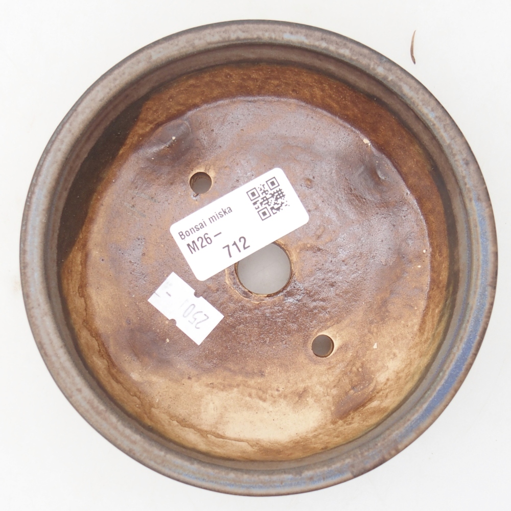 Keramická miska na bonsaje 13,5 x 13,5 x 4 cm, farba modrá