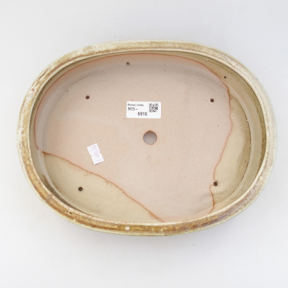 Keramická bonsajová miska 27 x 21 x 5 cm, zelená