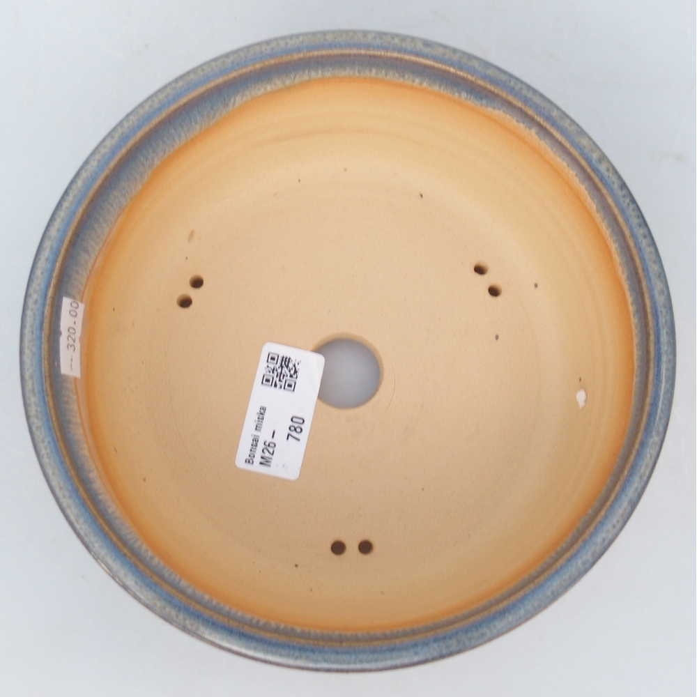 Keramická miska na bonsaje 17,5 x 17,5 x 6 cm, farba modrá