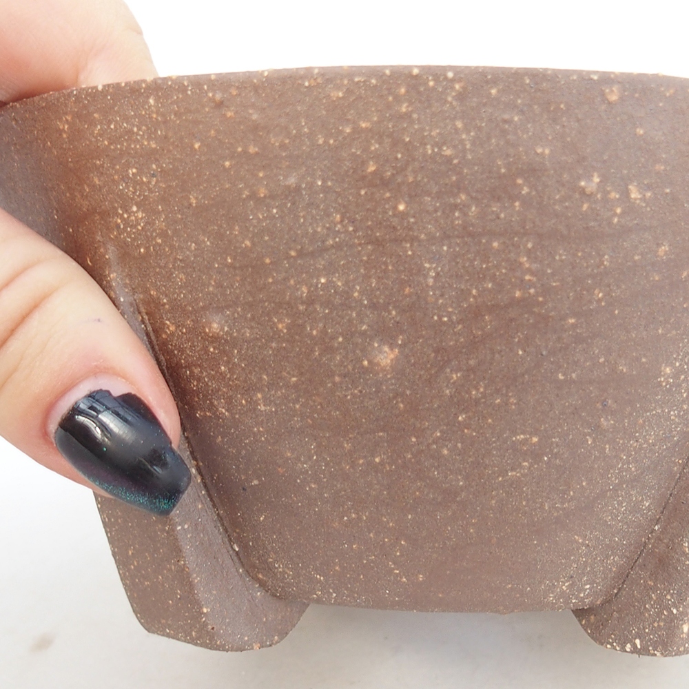 Keramická miska na bonsaje 13,5 x 13,5 x 6,5 cm, hnedá