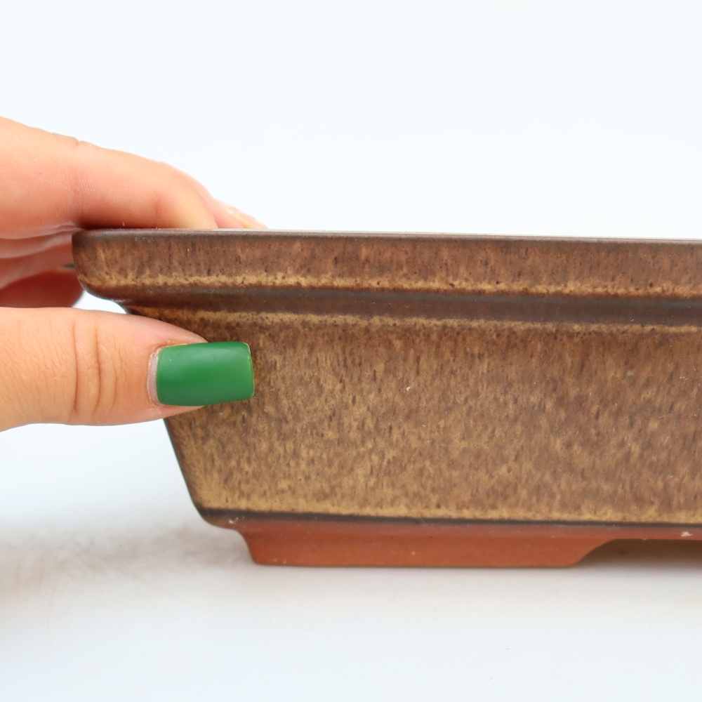 Keramická miska  25,5 x 19 x 6,5 cm, farba hnedá