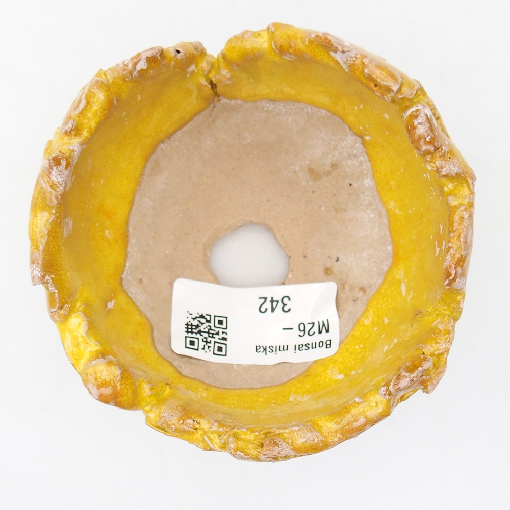 Keramická mušľa 8,5 x 8,5 x 6 cm , žltá