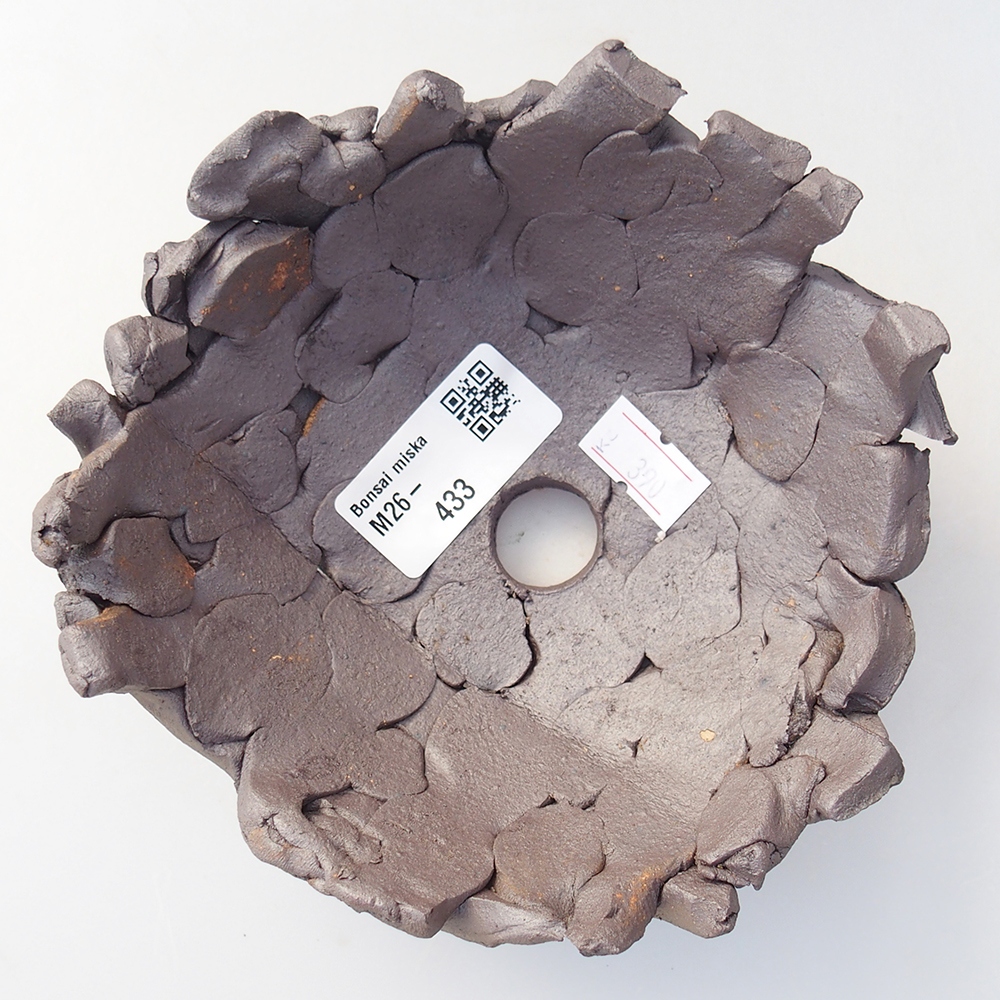 Keramická mušľa 14,5 x 13,5 x 6 cm , kovová farba