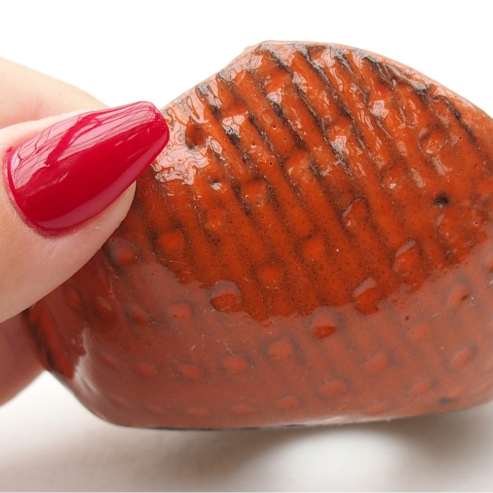 Keramická mušľa 8,5 x 8,5 x 5 cm, farba oranžová