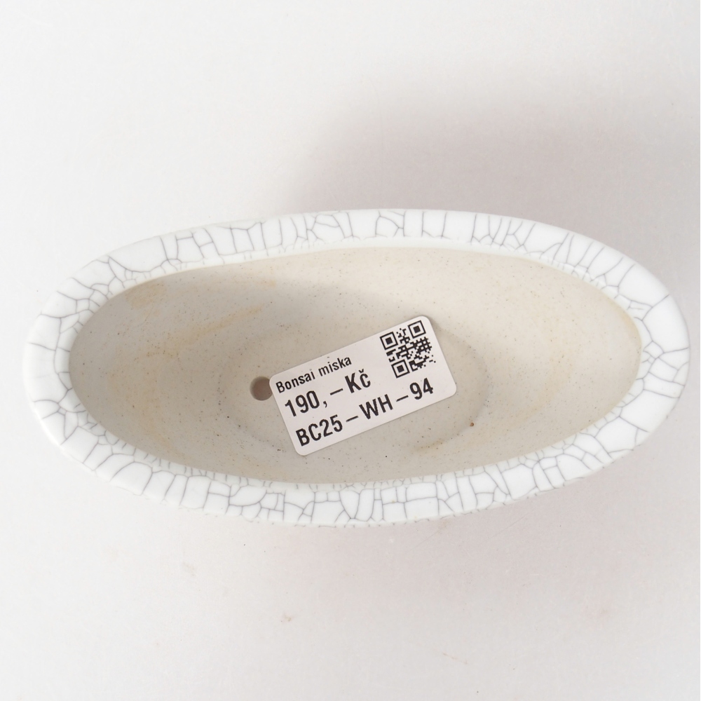 Keramická miska na bonsaje 12,5 x 6,5 x 5,5 cm, farba raku