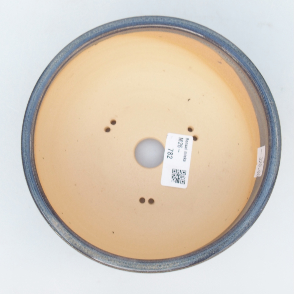 Keramická miska na bonsaje 16,5 x 16,5 x 6 cm, farba modrá