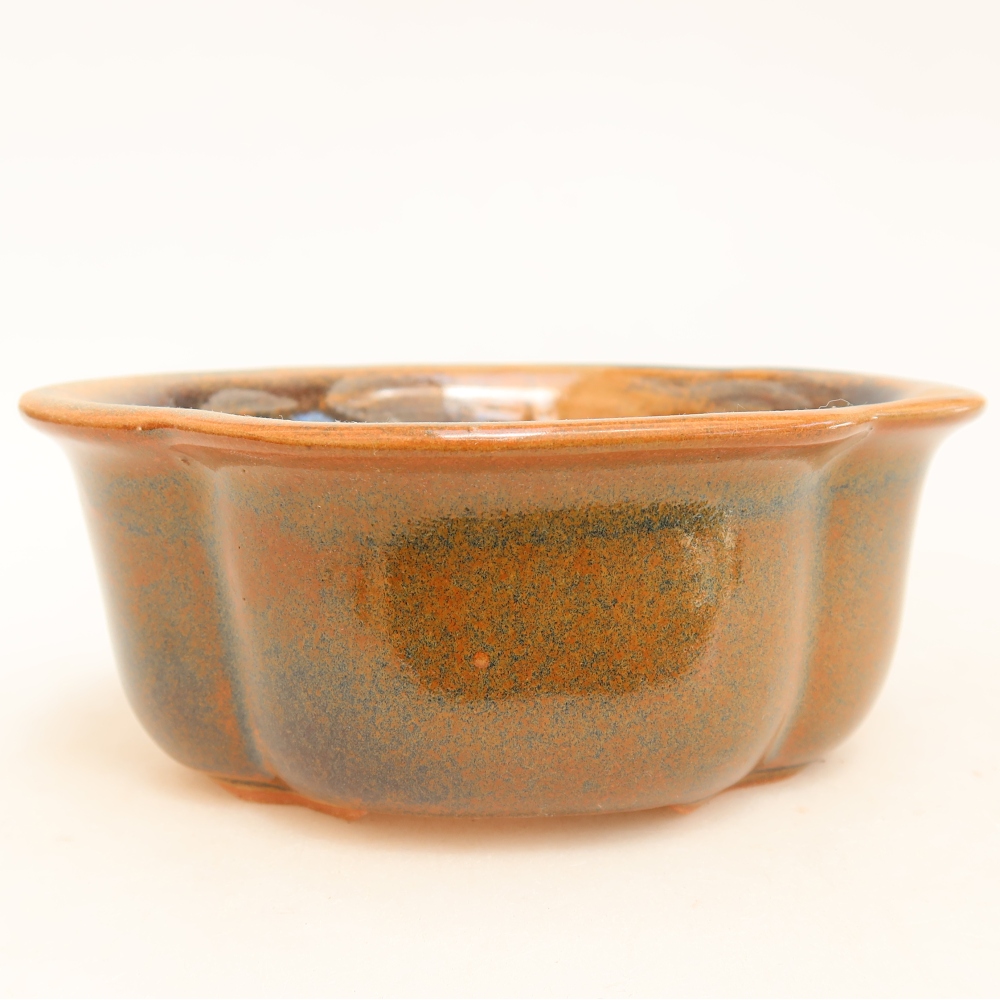 Keramická miska na bonsai 13,5 x 11 x 6 cm, farba hnedá