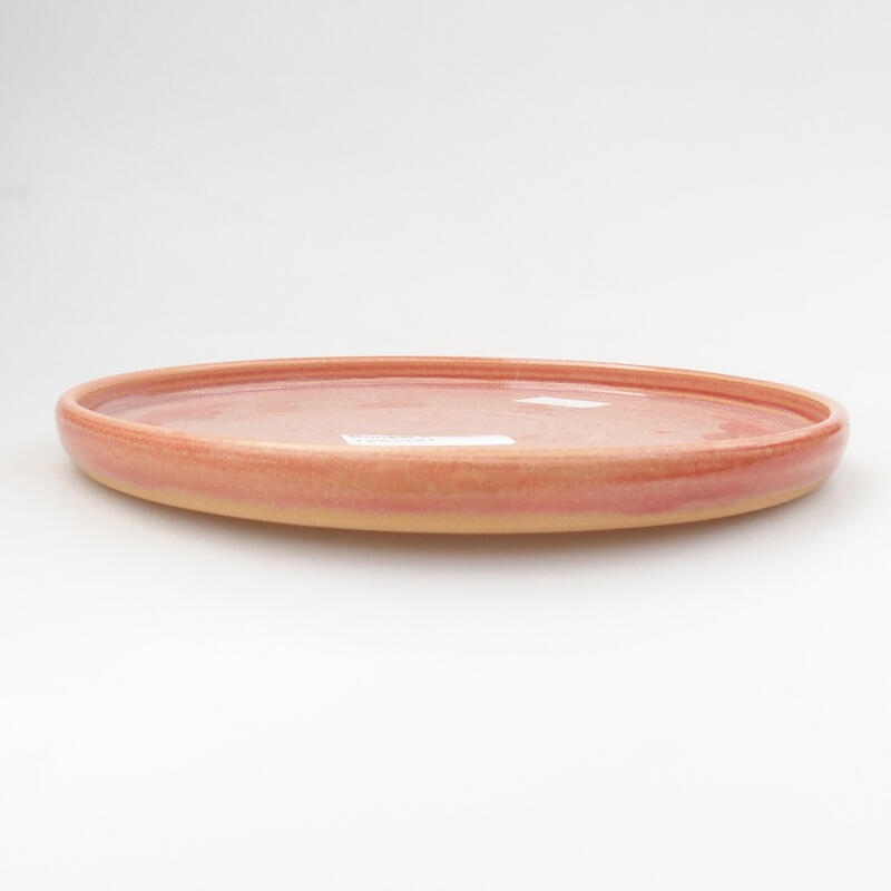 PODMISKA K BONSAJU RUČNE TOČENÁ - 18 X 18 X 1,5 CM, FARBA ORANŽOVÁ