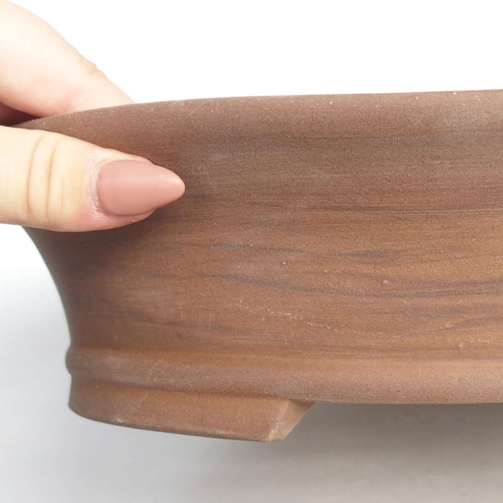 Keramická miska na bonsaje 32 x 29 x 7 cm, hnedá