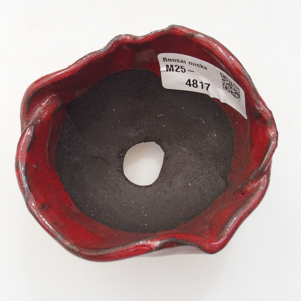 Keramická Škrupina 8 x 8 x 7 cm , farba červená